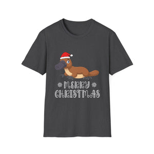 Platypus Santa T‑Shirt — Merry Christmas Cute Animal Holiday Tee