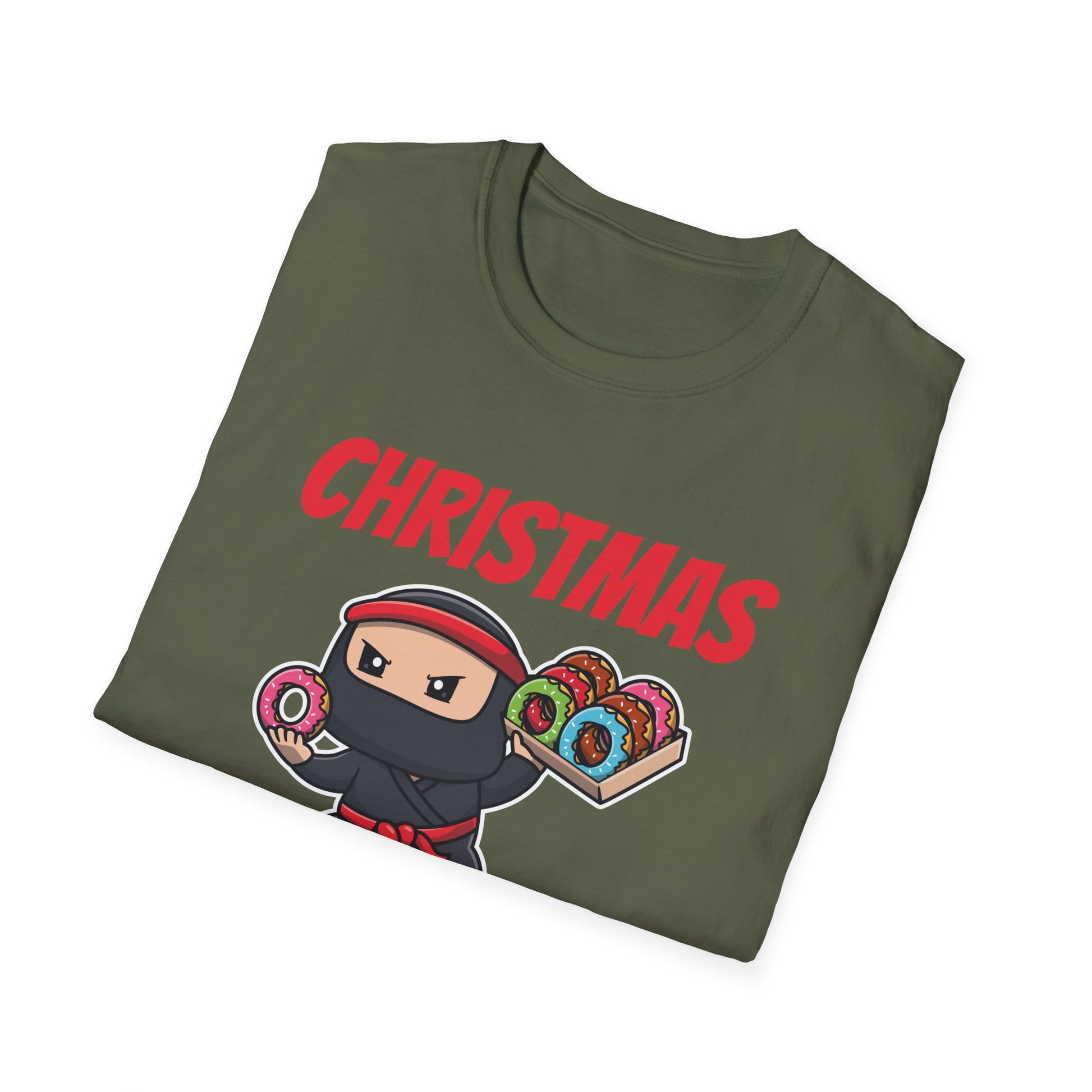 Christmas Ninjabread Man T-Shirt — Cute Ninja Gingerbread Holiday Tee