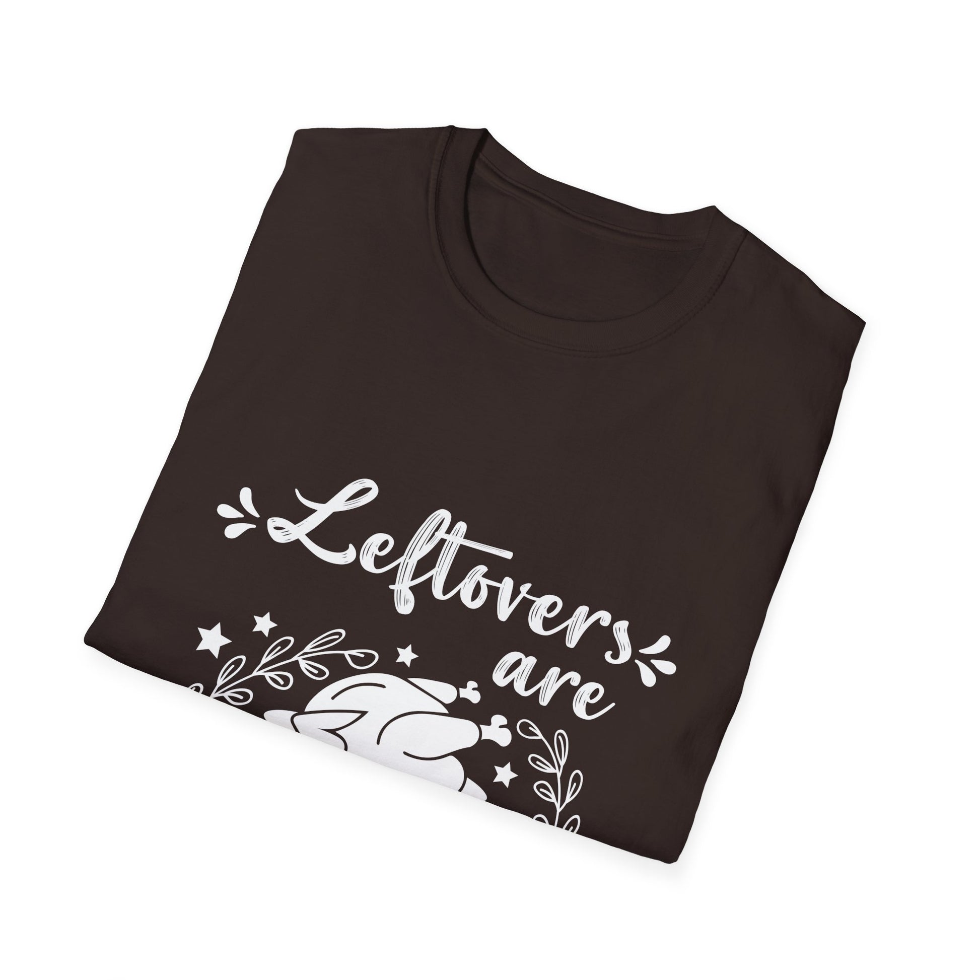 Funny Thanksgiving T-Shirt — “Leftovers Are For Quitters” Turkey Graphic Tee