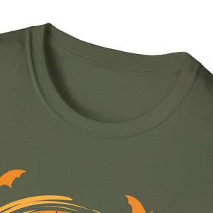 Dachshund Halloween T-Shirt — Dachshund Silhouette with Bats & Moon