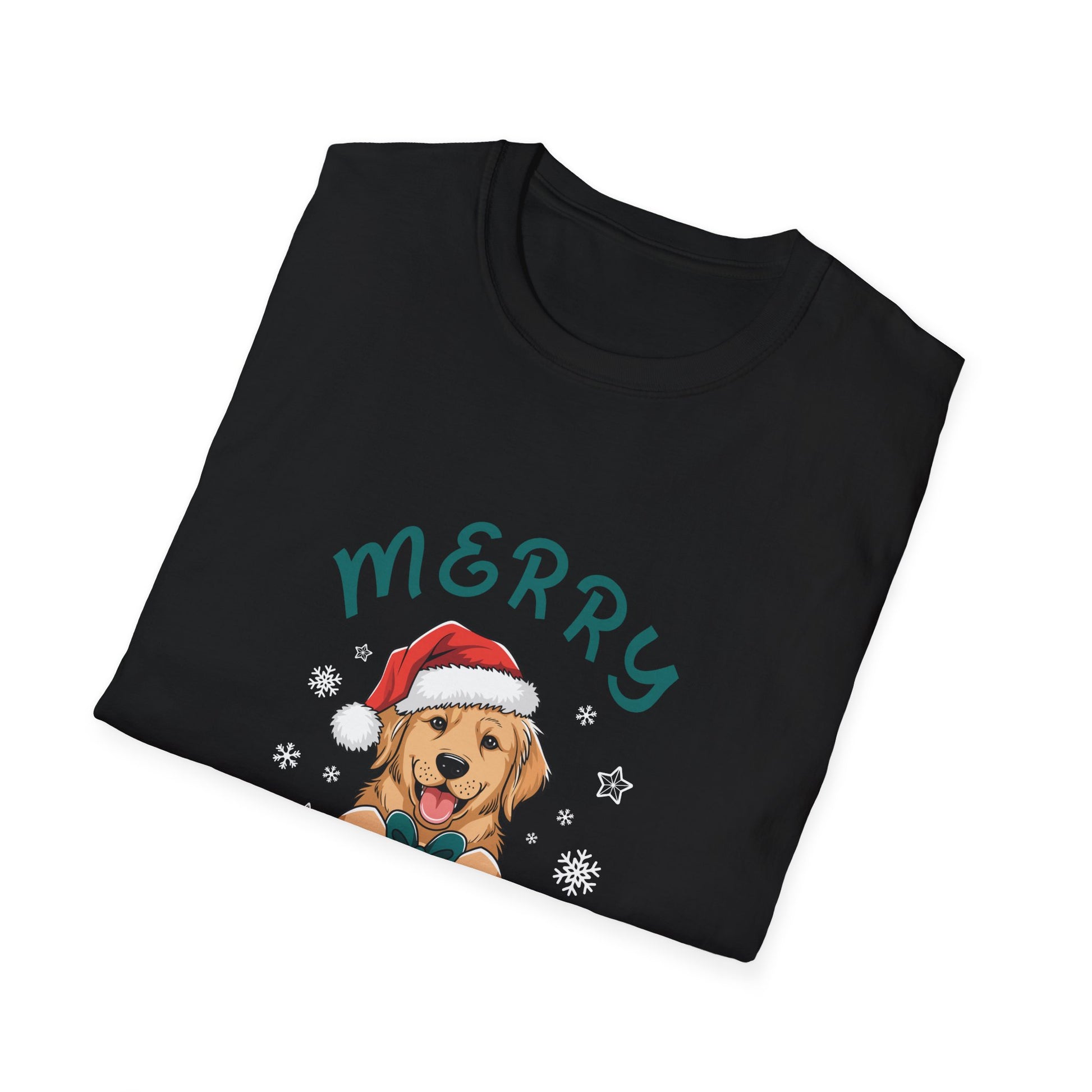 Merry Christmas Retriever Gold Ugly Christmas Unisex T-Shirt