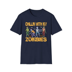 Chillin' With My Zombies T-Shirt — Funny Halloween Zombie Graphic Tee