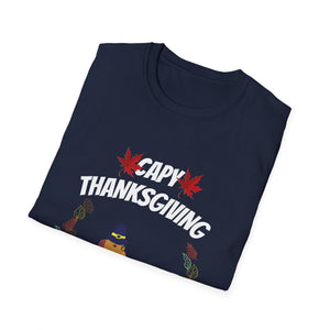 Capybara Thanksgiving T-Shirt — Cute Fall Turkey Capy Design for Thanksgiving  Unisex T-Shirt