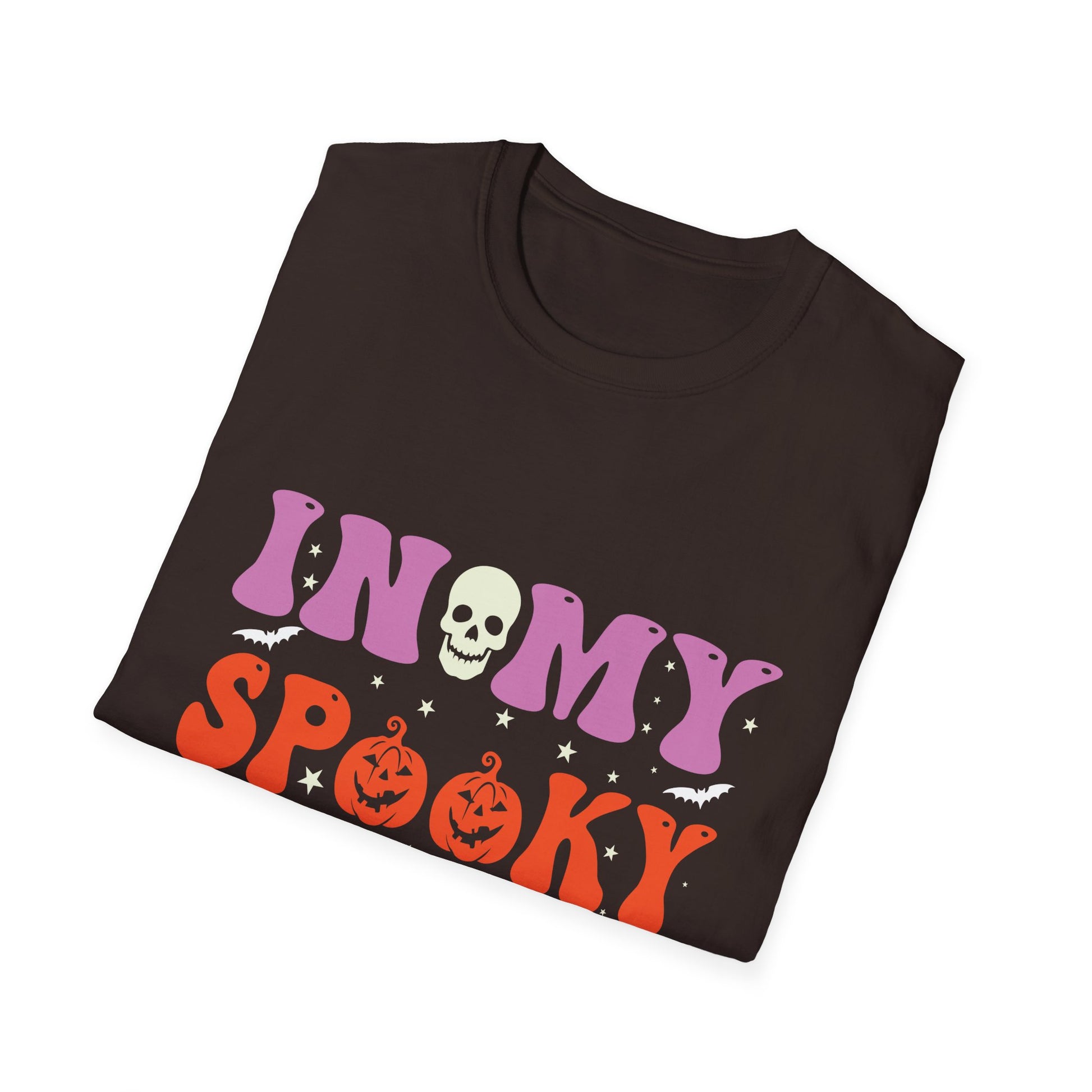 Halloween In My Spooky Era Halloween Ghost Groovy Halloween T-Shirt Unisex Softstyle T-Shirt