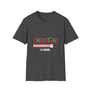 Christmas Is Loading T-Shirt — Cute Santa Progress Bar Holiday Tee