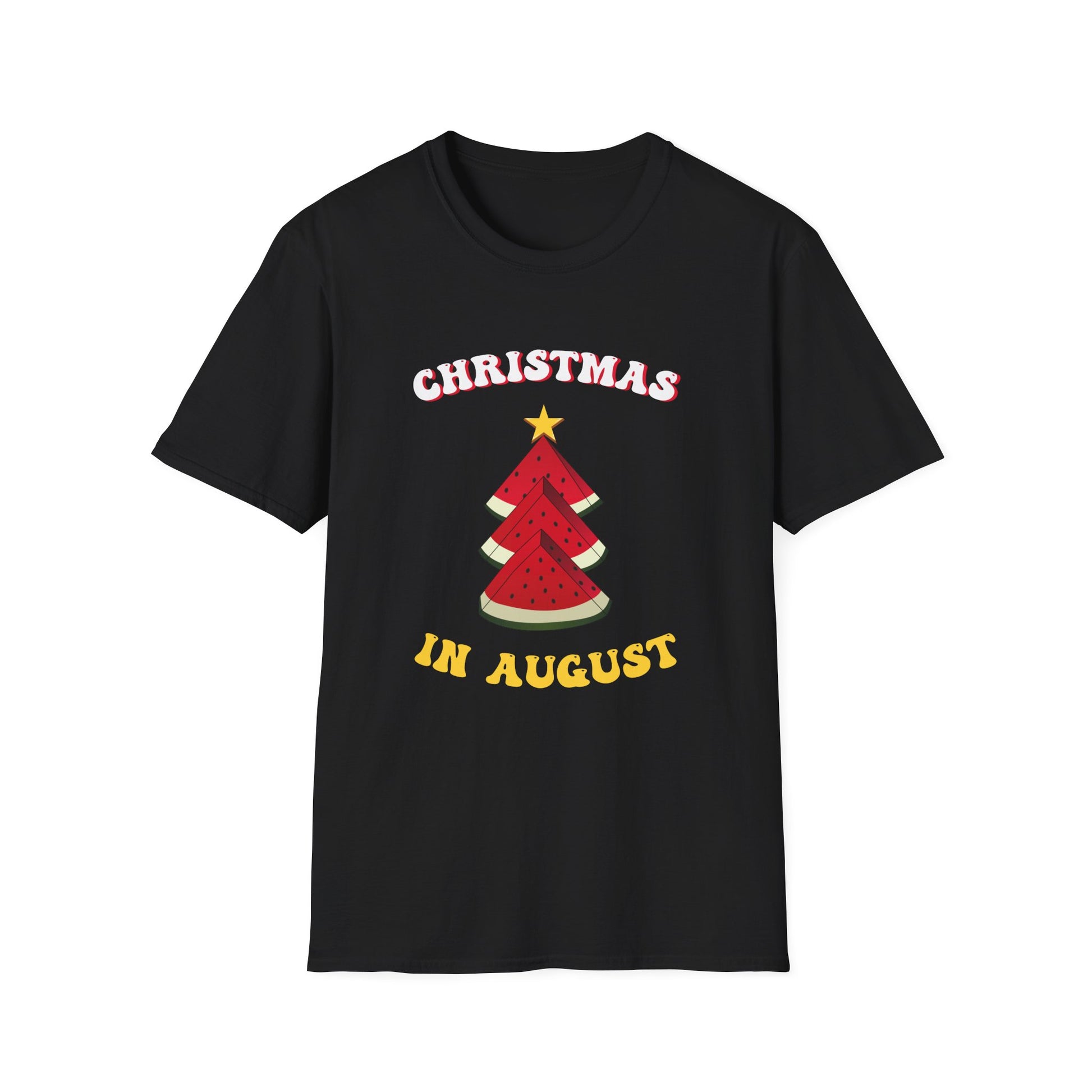 T-Shirt — Christmas in August Watermelon Tree Graphic Tee