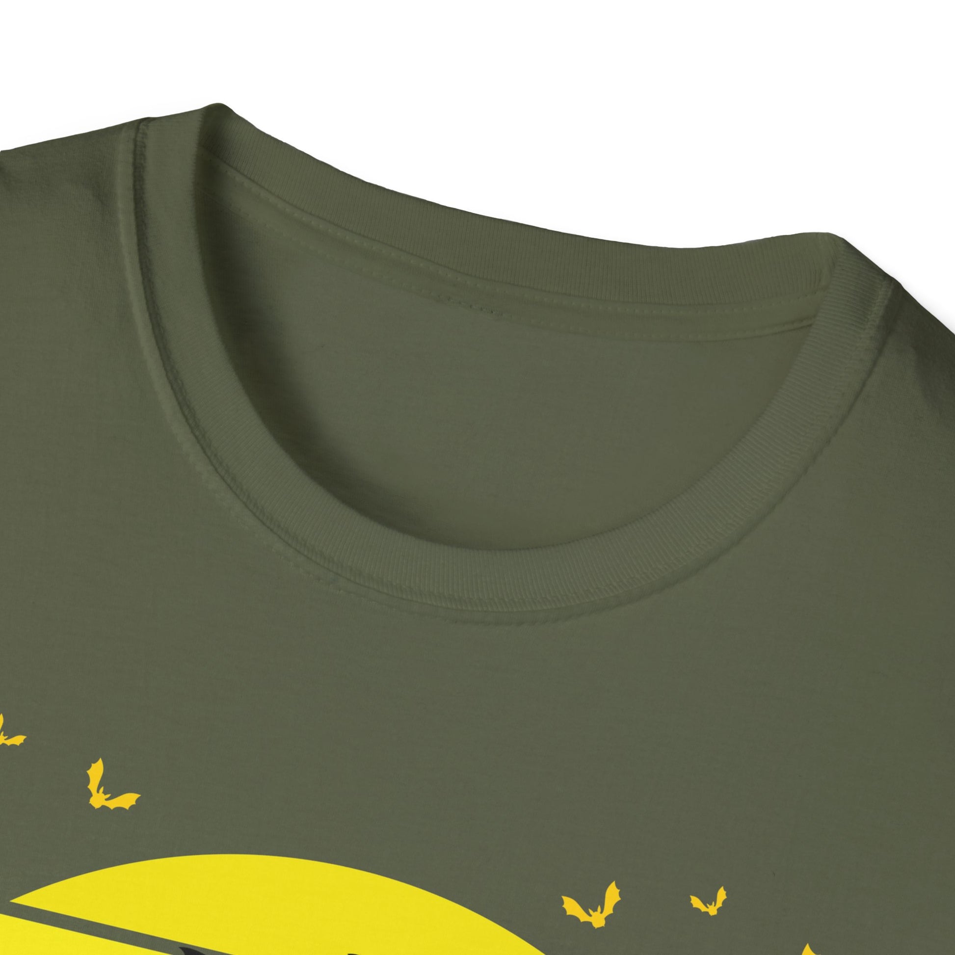 Halloween Sunset Haunted House T-Shirt — Spooky Castle & Bats Tee