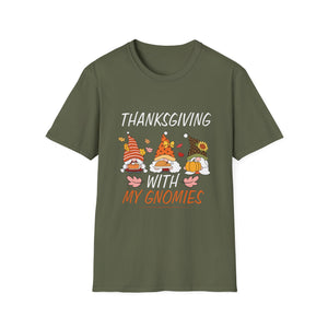 Thanksgiving With My Gnomies T-Shirt — Cute Holiday Gnome Tee for Family Gatherings
