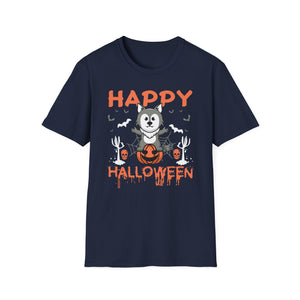 Happy Halloween Husky T-Shirt — Cute Spooky Dog Pumpkin Tee