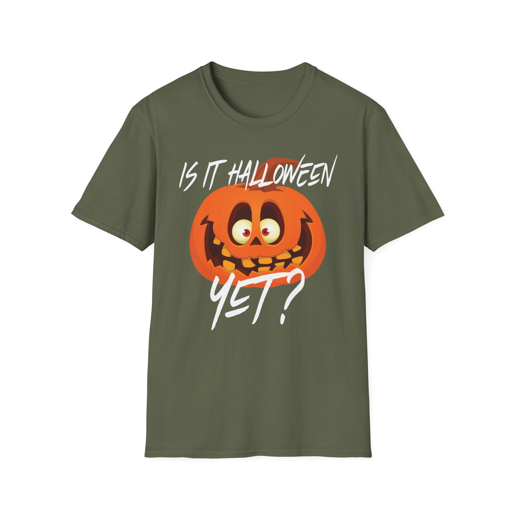 Halloween T-Shirt — "Is It Halloween Yet?" Funny Pumpkin Tee