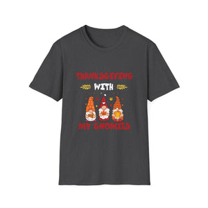 Thanksgiving With My Gnomies Happy Thanksgiving Gnome Fall  Unisex T-Shirt