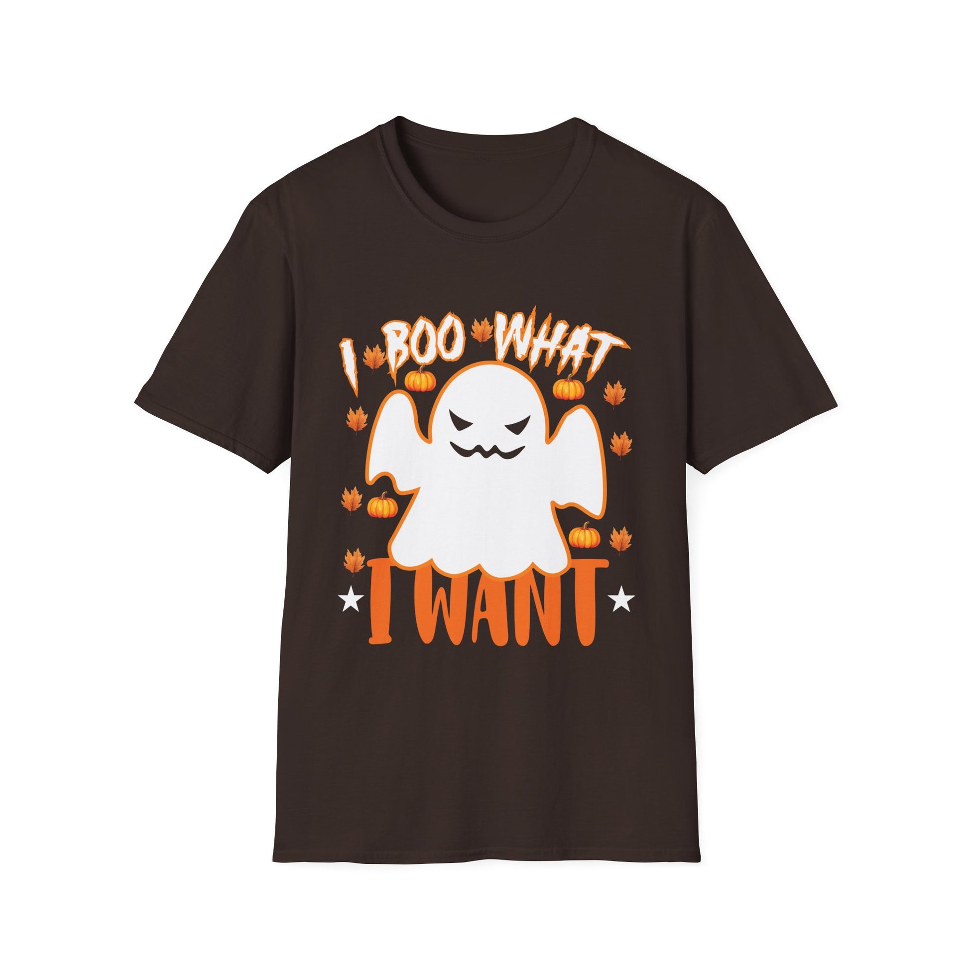 Halloween Ghost T-Shirt — "Boo What I Want" Cute Spooky Tee