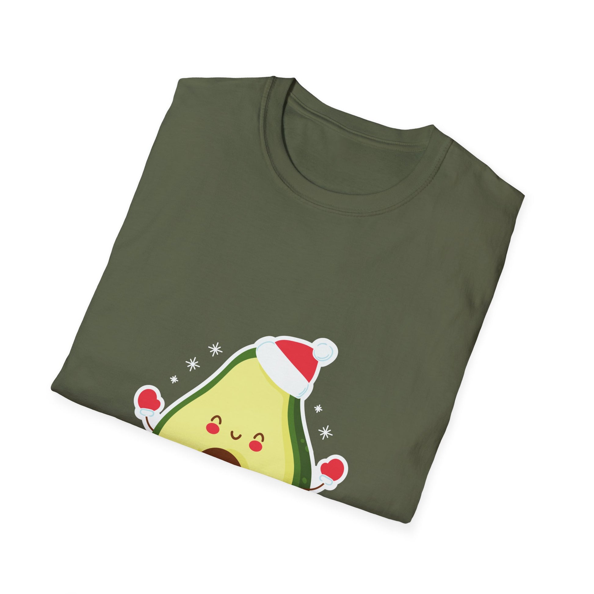 Christmas Avocado Santa Hat Christmas Avocado Unisex T-Shirt