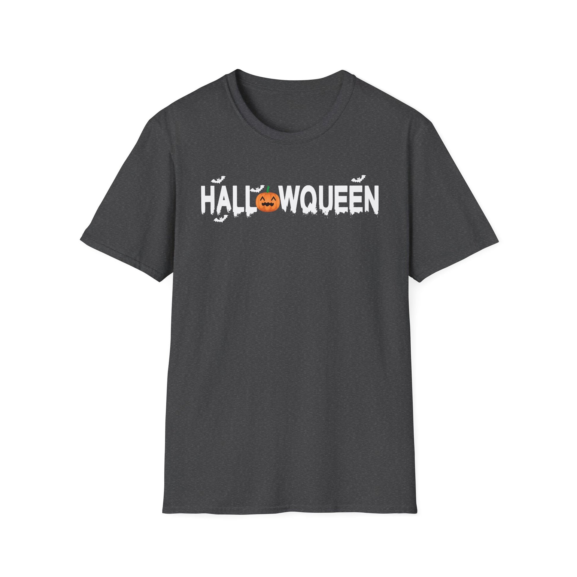 Halloween Queen T-Shirt — Cute Pumpkin & Bat Halloween Tee