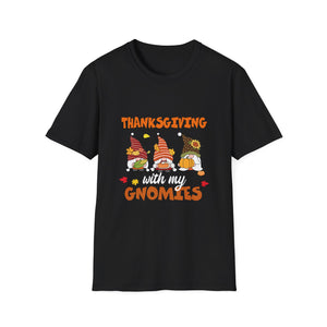Thanksgiving With My Gnomies Happy Thanksgiving Gnome Fall Unisex T-Shirt
