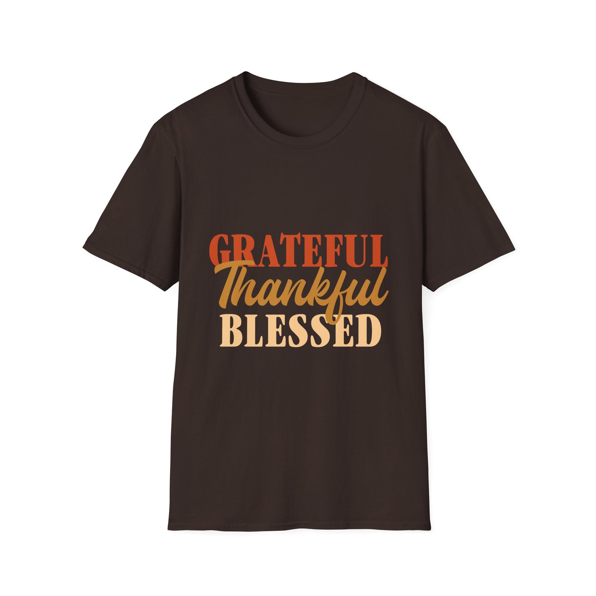 Grateful Thankful Blessed T-Shirt — Thanksgiving Gratitude Tee  Unisex T-Shirt