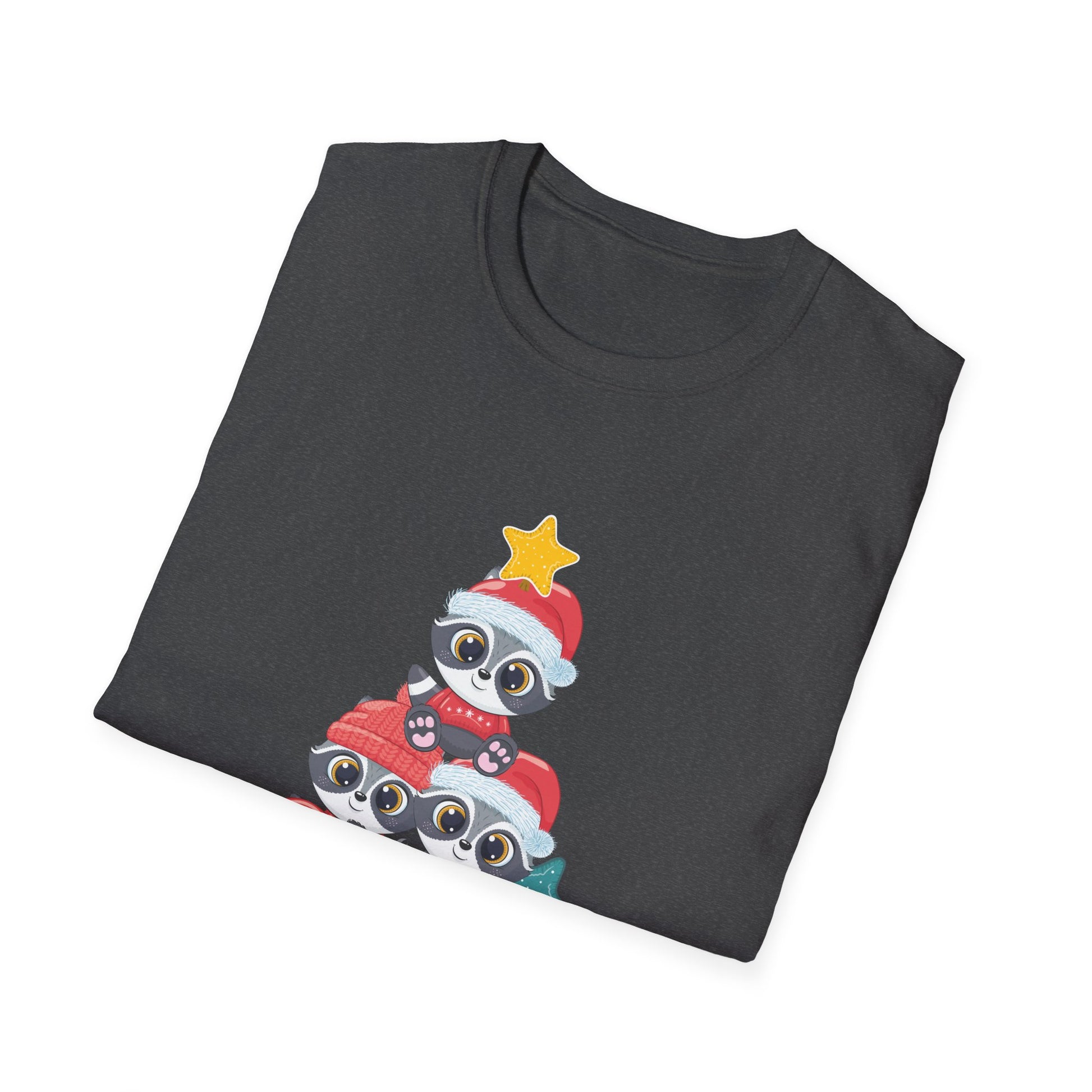 Christmas Raccoon Tree T-Shirt — Cute Holiday Family Tee