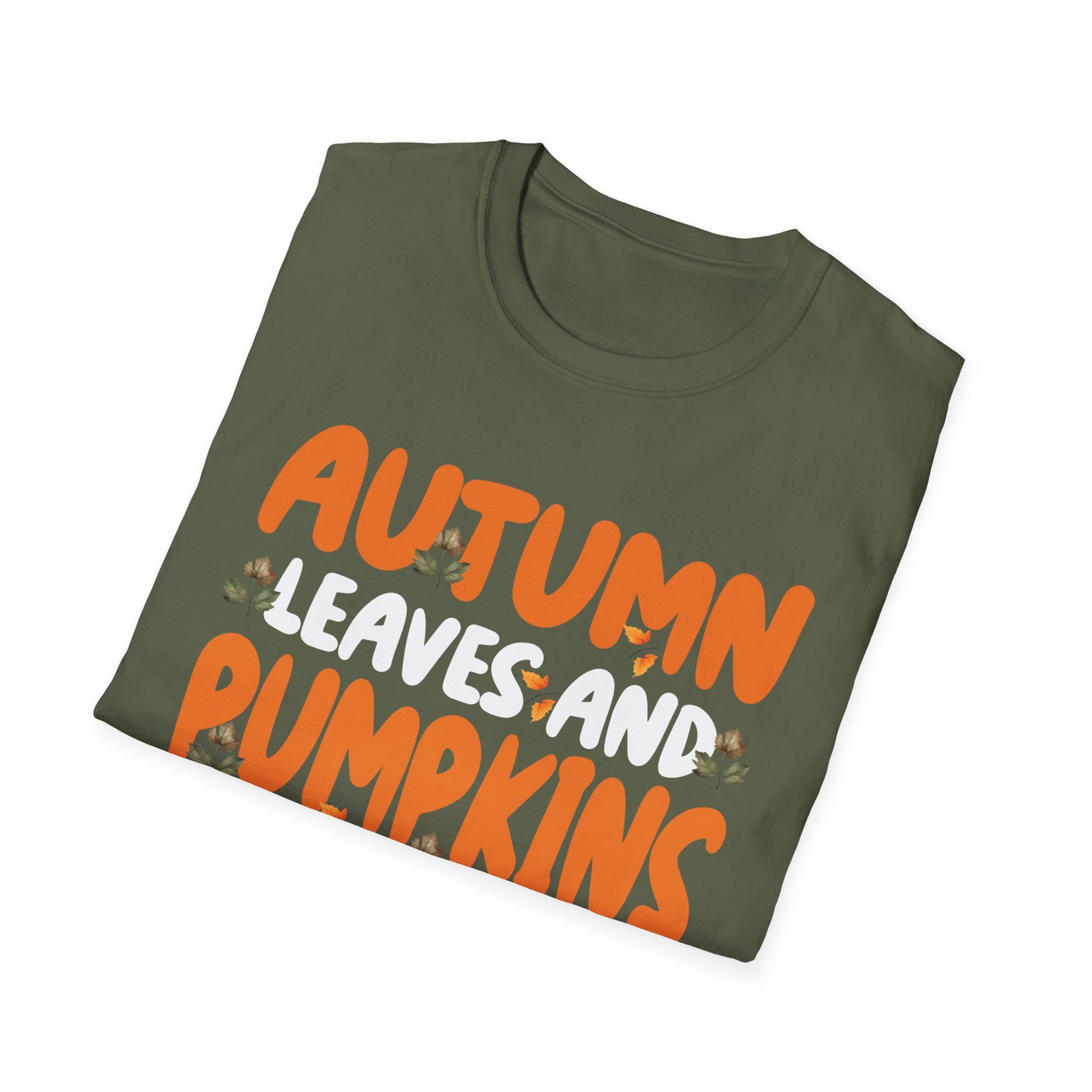Autumn Leaves and Pumpkins Please T-Shirt