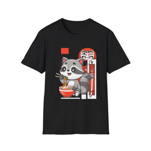 Funny Cat Eating Ramen Vintage Japanese Noodles Unisex T-Shirt