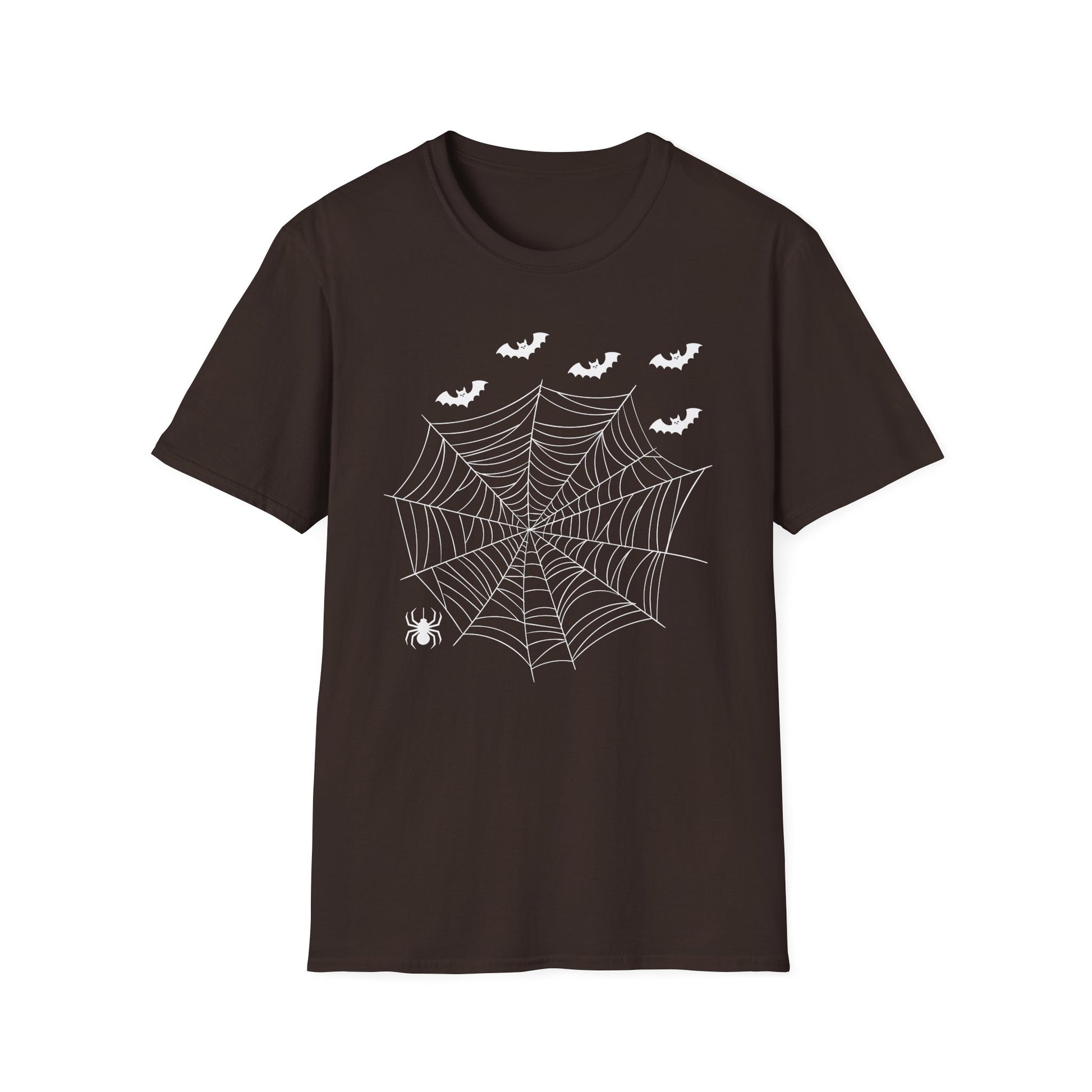Spiderweb & Bats T-Shirt — Halloween Spider Tee