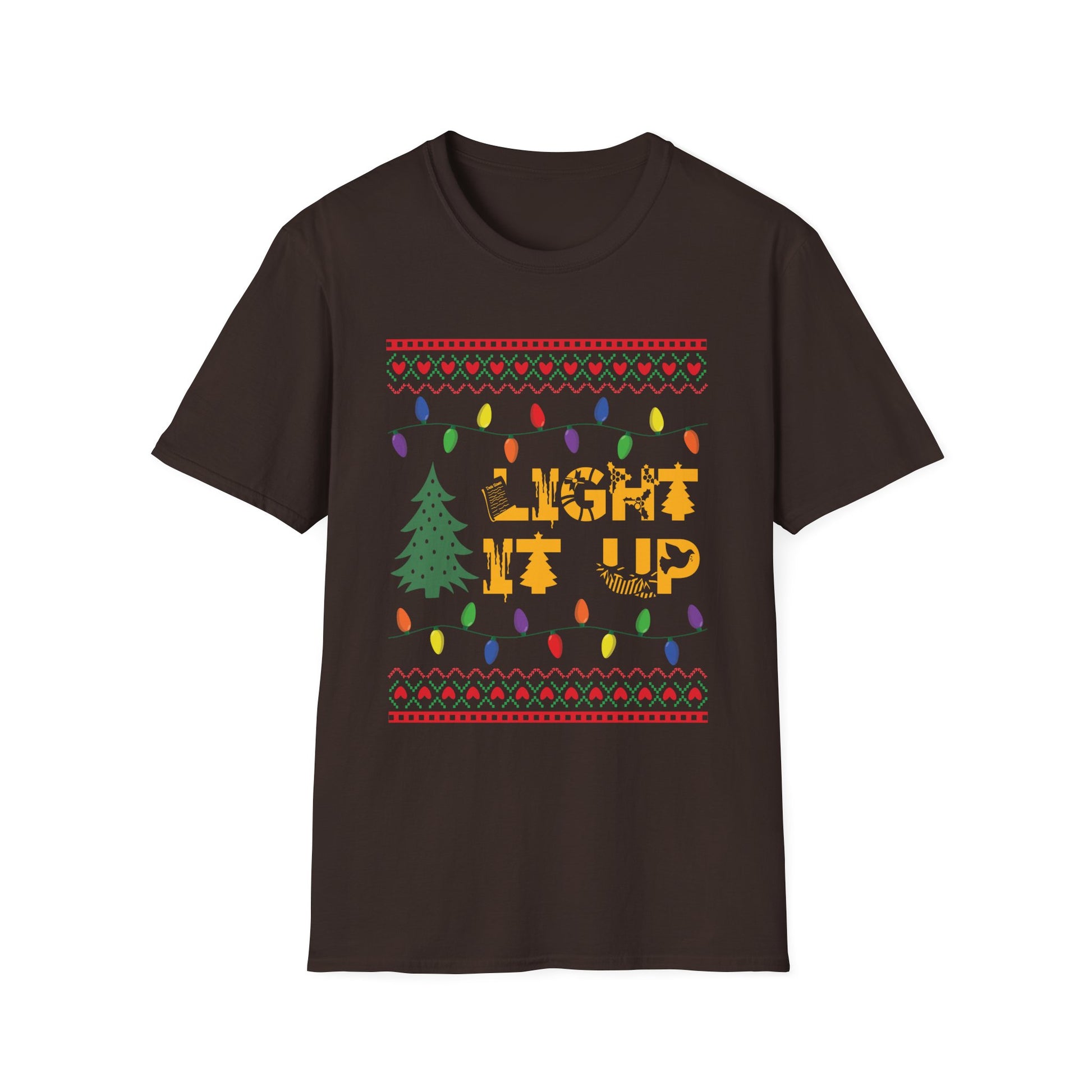 Rocking Around The Christmas Tree Rock Music Christmas T-Shirt-productor-mockup