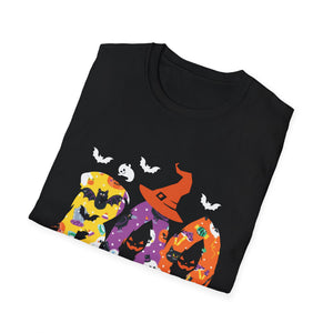 Happy Halloween Boo Spiders Witch Hat Halloween TeeUnisex Softstyle T-Shirt