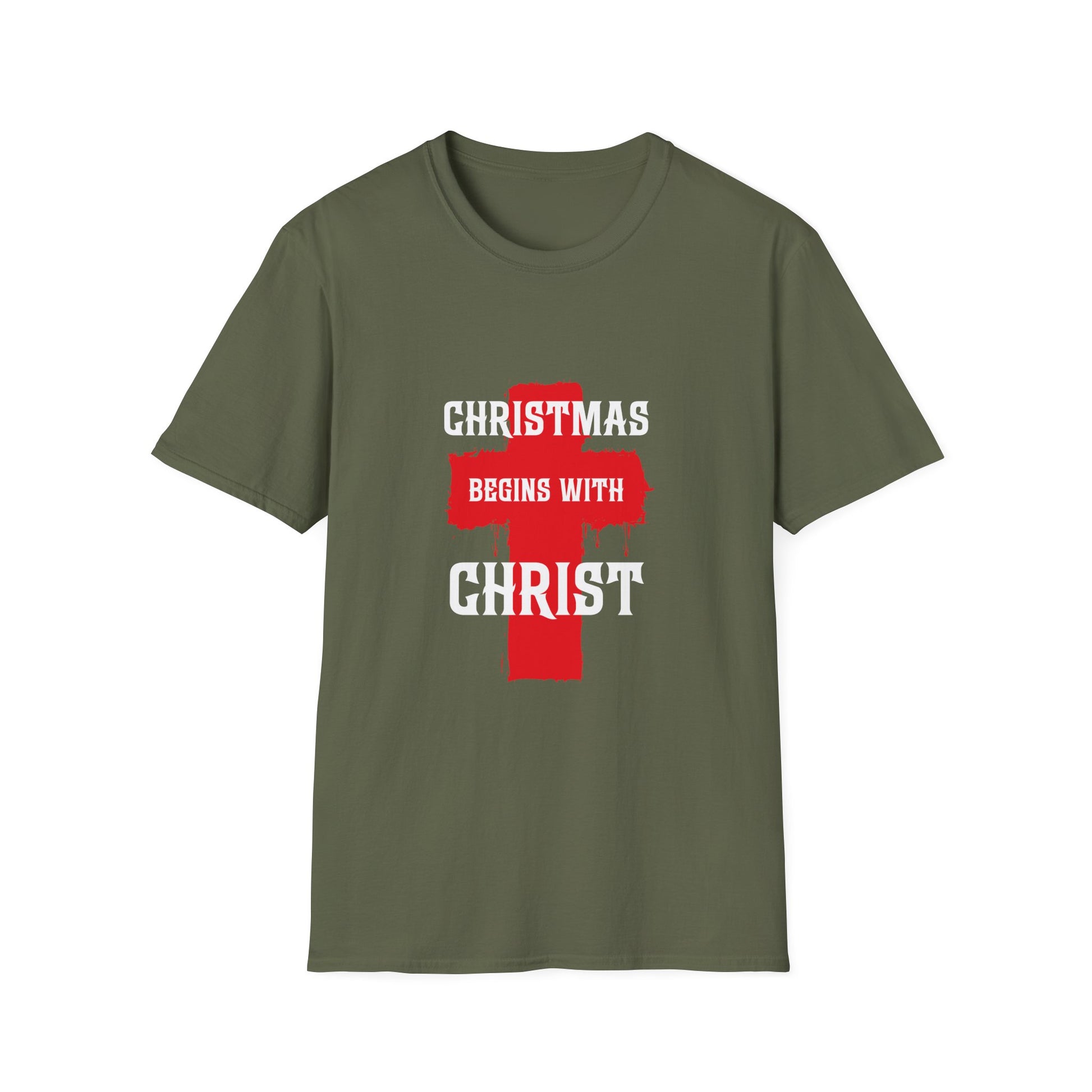 Christmas begins with Christ Jesus Christian Christmas Unisex T-Shirt
