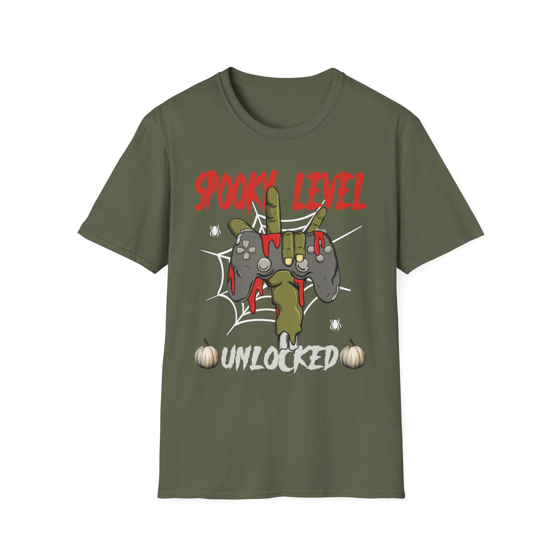 Spook Level Unlocked T-Shirt — Funny Halloween Gamer Tee