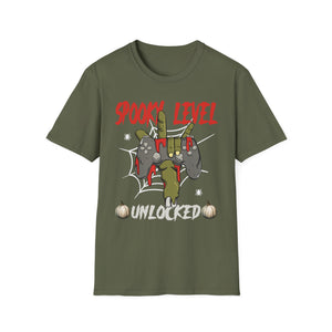 Spook Level Unlocked T-Shirt — Funny Halloween Gamer Tee