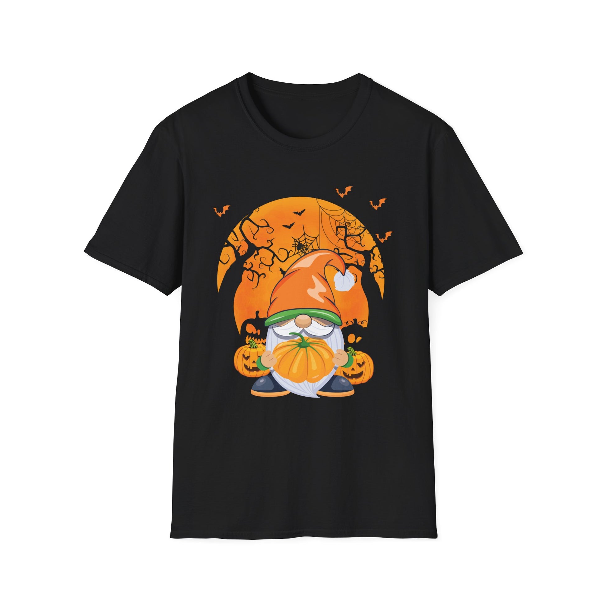 Halloween Gnome T-Shirt — Pumpkin & Jack-O'-Lantern Spooky Night Tee