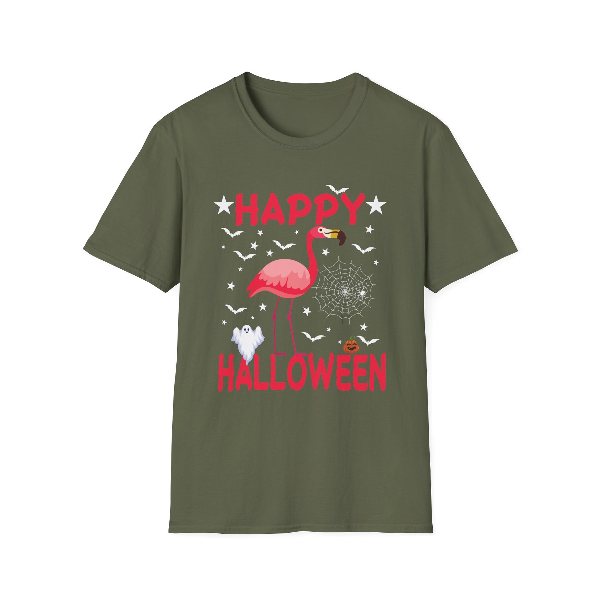 Happy Halloween Flamingo T-Shirt — Cute Pink Flamingo Halloween Tee