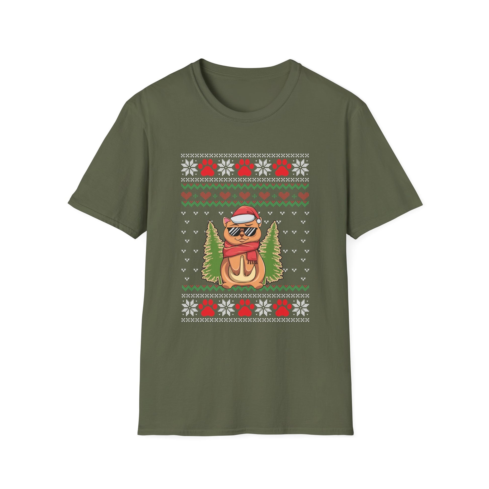 Sock Monkey Christmas Ugly Christmas Sweater Unisex Softstyle T-Shirt