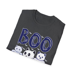 Boo Ghost Cats T-Shirt — Cute Halloween Kittens Graphic Tee