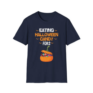 Halloween Candy Pumpkin T-Shirt — 'Eating Halloween Candy for 2' Maternity Tee