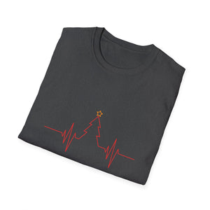 Christmas Heartbeat Xmas Christmas Tree Heartline Unisex T-Shirt