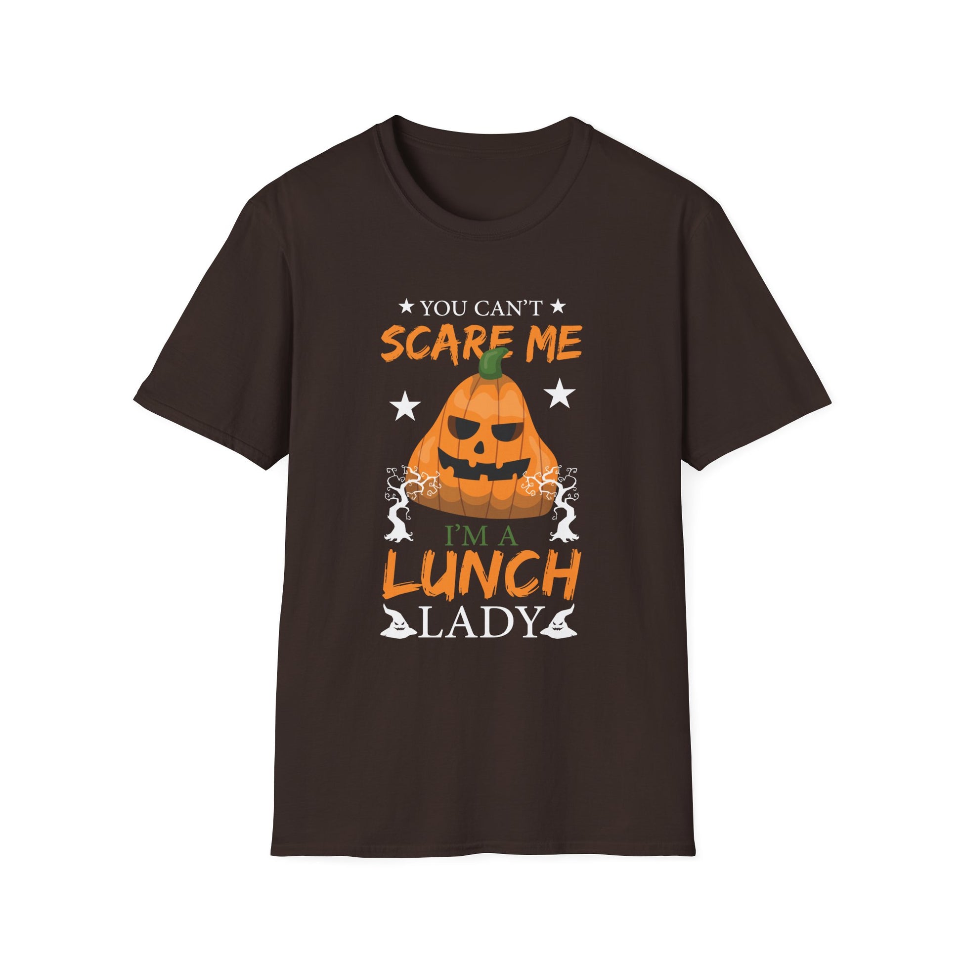 Lunch Lady Halloween T‑Shirt — “You Can’t Scare Me I’m a Lunch Lady” Jack‑O’Lantern Tee