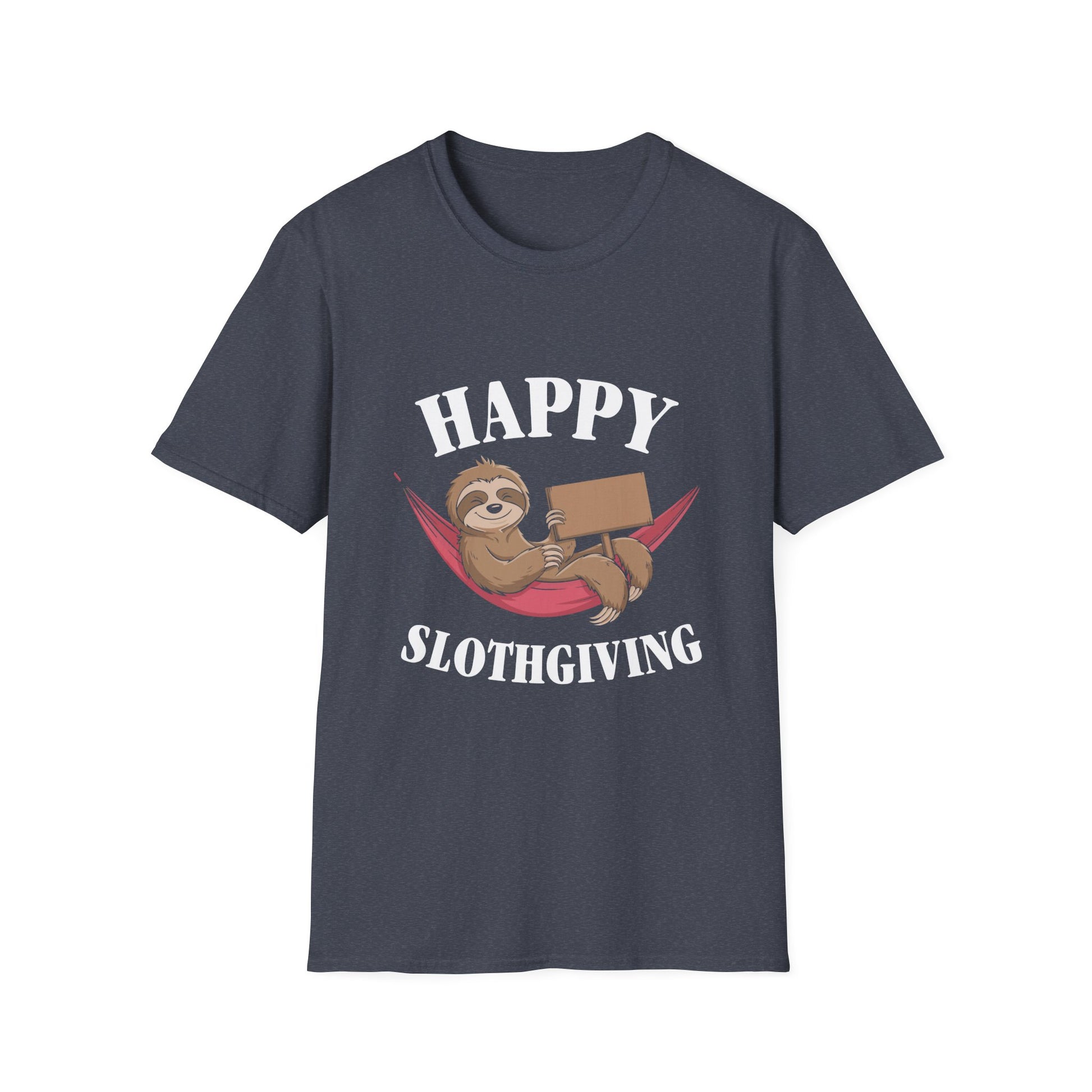 Happy Slothgiving T-Shirt — Cute Sloth Thanksgiving Graphic Tee  Unisex T-Shirt