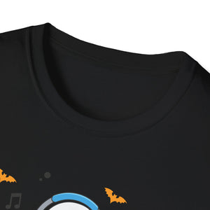 Ghost Producer T-Shirt — Cute Ghost with Headphones Halloween Music Tee