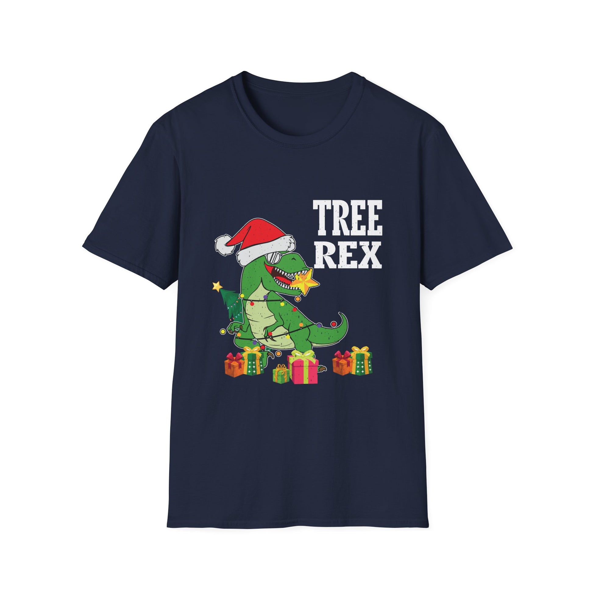 Tree Rex Christmas T-Shirt — Funny Dinosaur Santa Holiday Tee