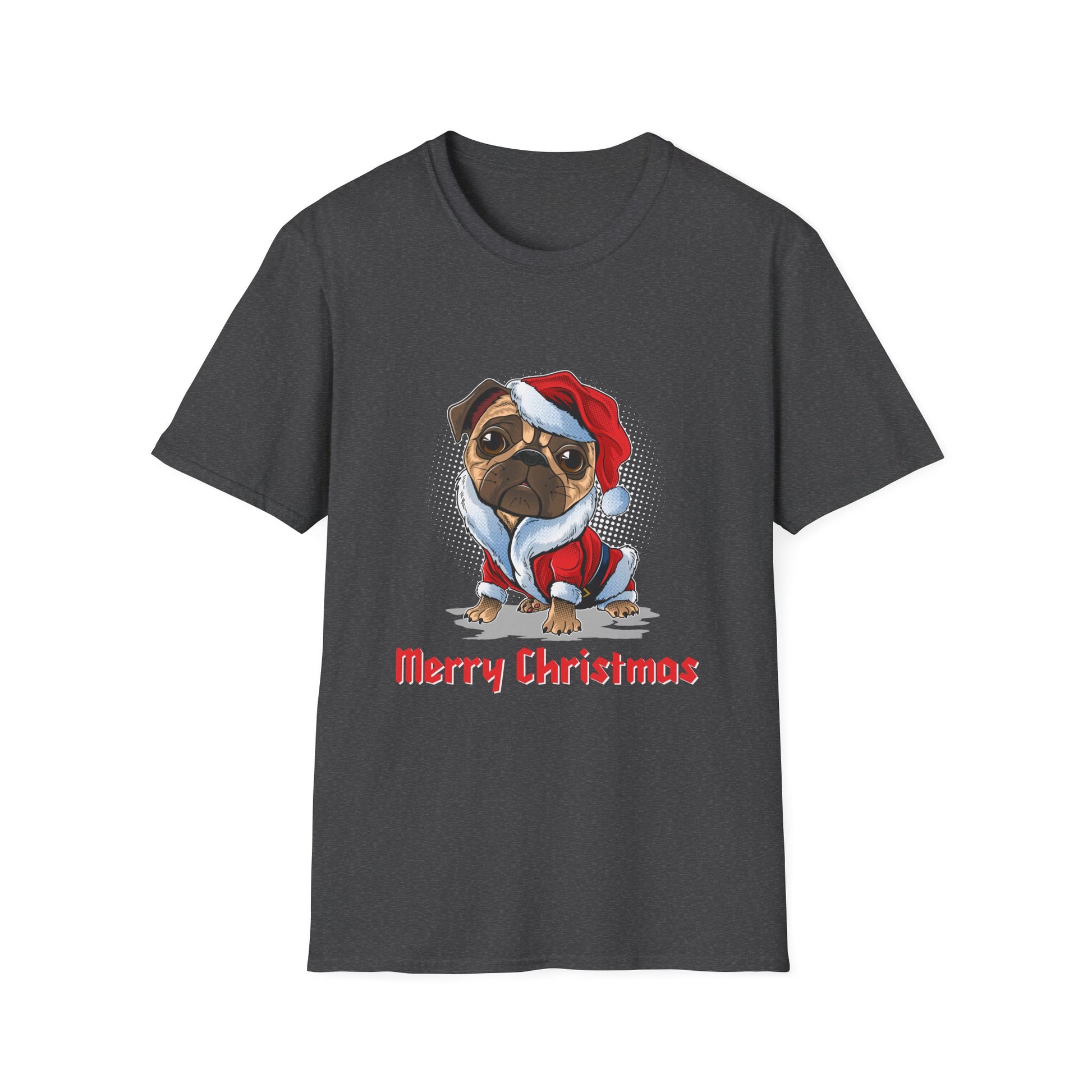Christmas Pug T-Shirt — Cute Santa Pug "Merry Christmas" Holiday Tee