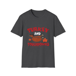 Turkey and touchdowns for thanksgiving football T-Shirt-productor-mockup Unisex T-Shirt