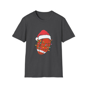 Santa Riding Motorcycle on Christmas - Biker US Flag T-Shirt-productor-mockup
