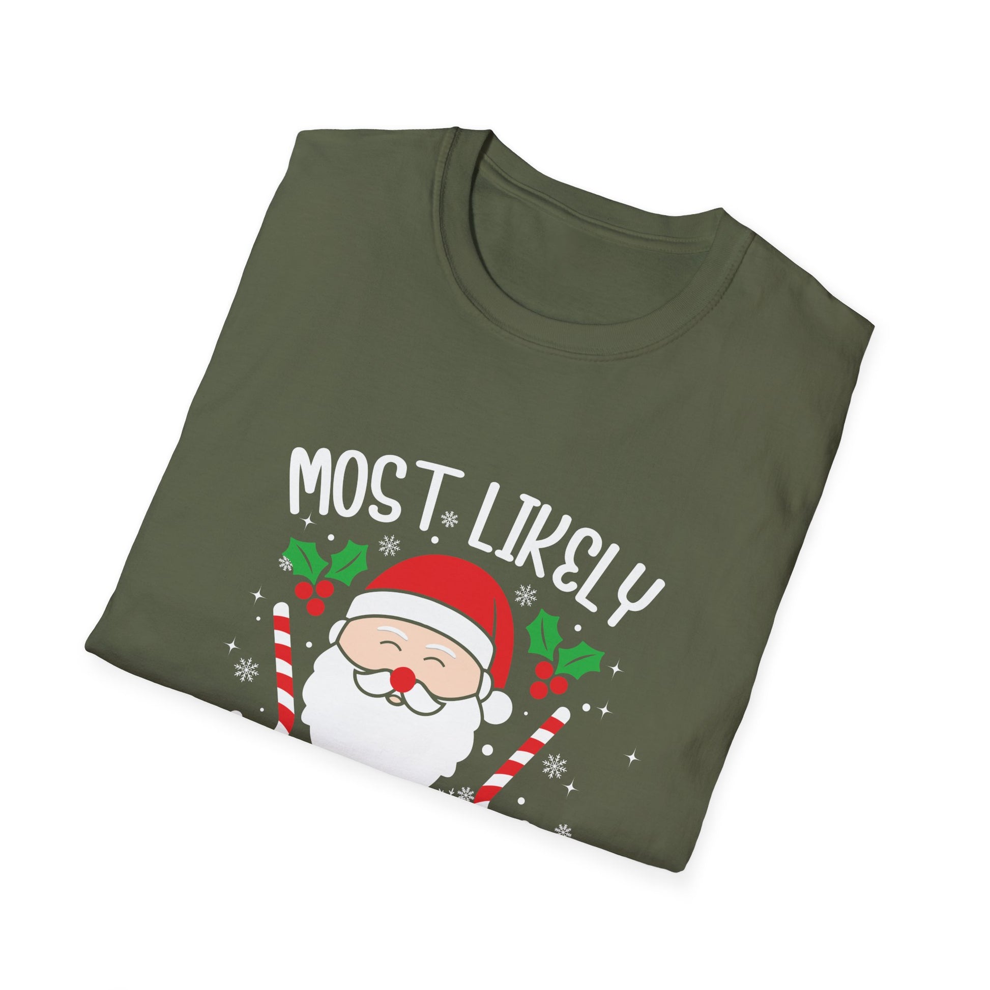 Most Likely To Fart On Santa_s Lap Family Matching Christmas Unisex Softstyle T-Shirt