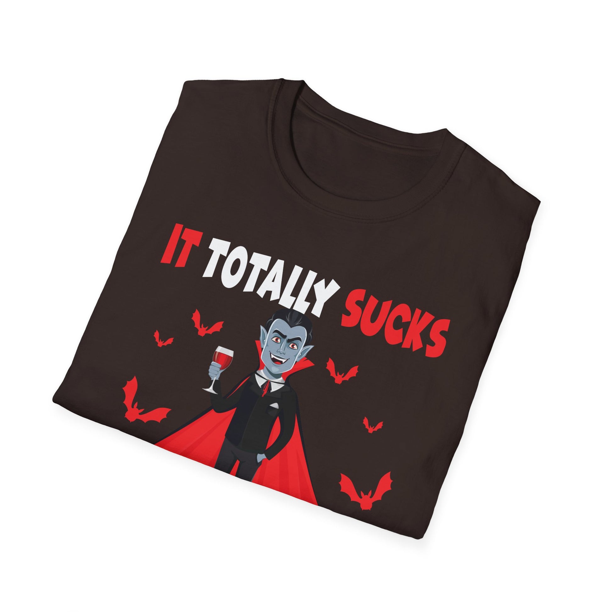 Vampire Halloween T-Shirt — "It Totally Sucks to Be Me" Gothic Graphic Tee
