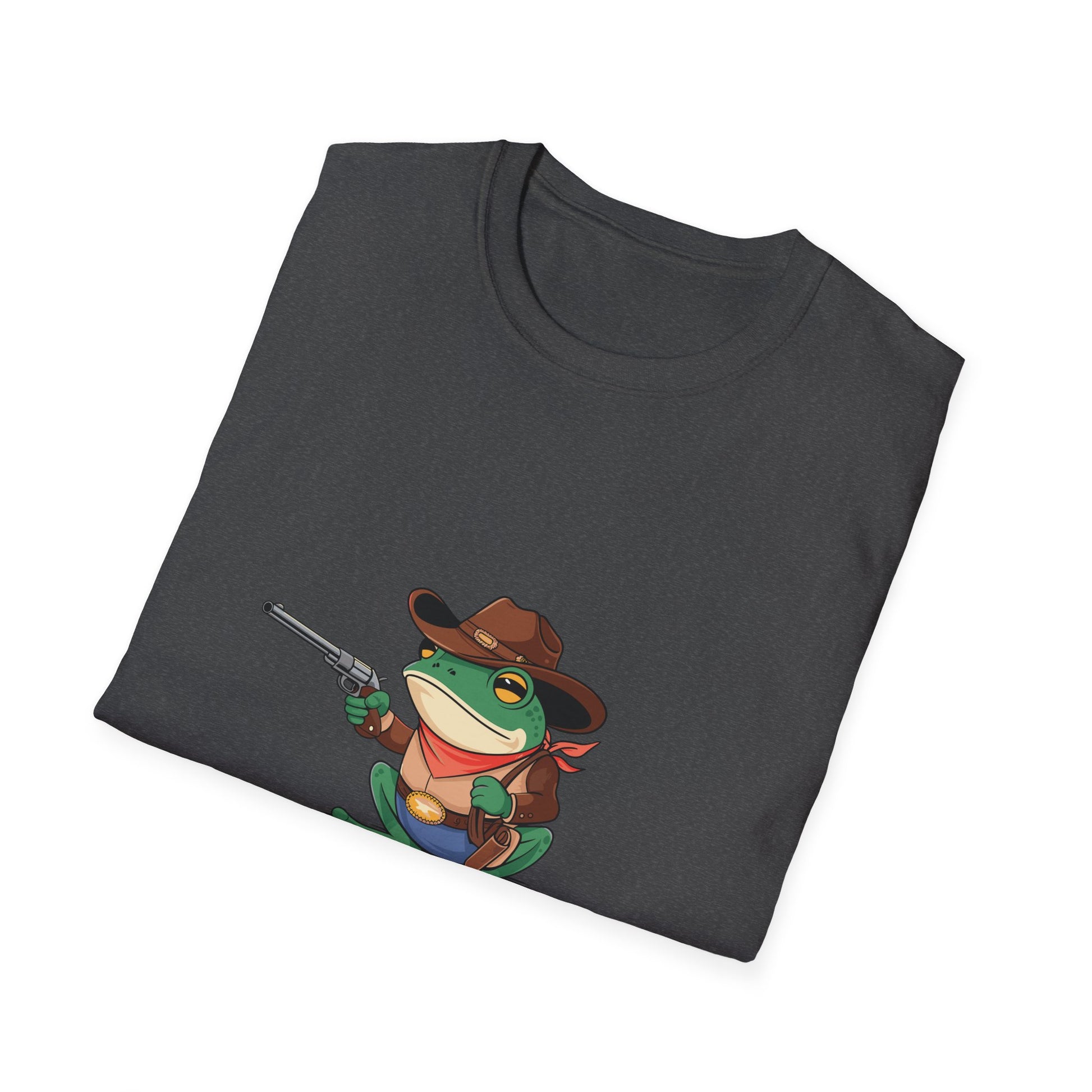 Hold On Partner I'm Overstimulated T-Shirt — Funny Frog Cowboy Graphic Tee