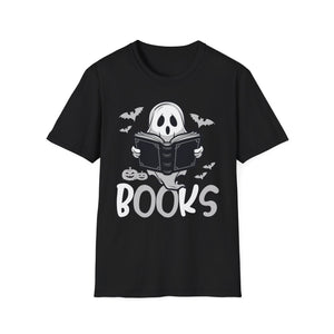 Halloween Ghost Reading 'Books' T-Shirt