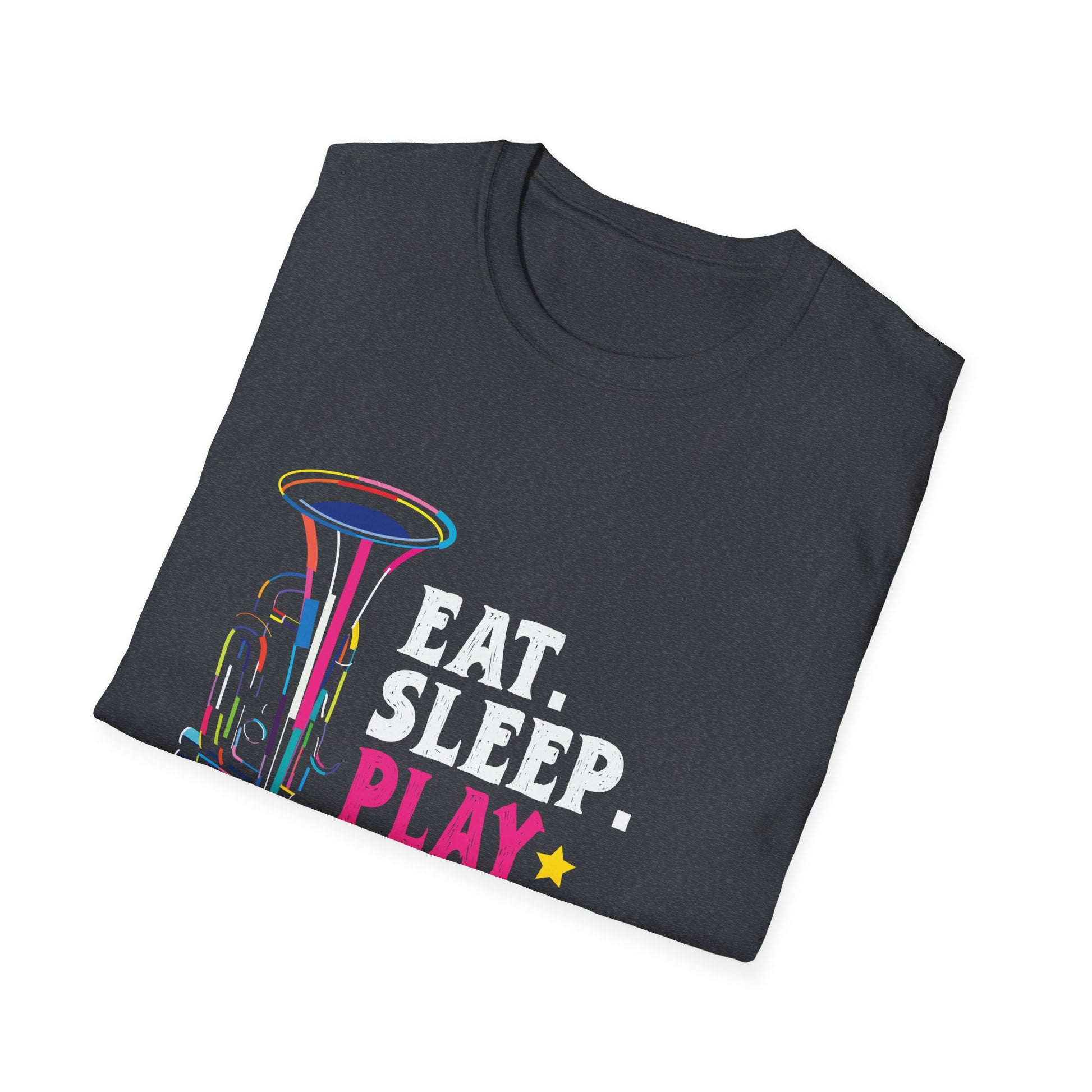 Cool Trumpet Art Silhouette Funny Brass Slogan Unisex T-Shirt