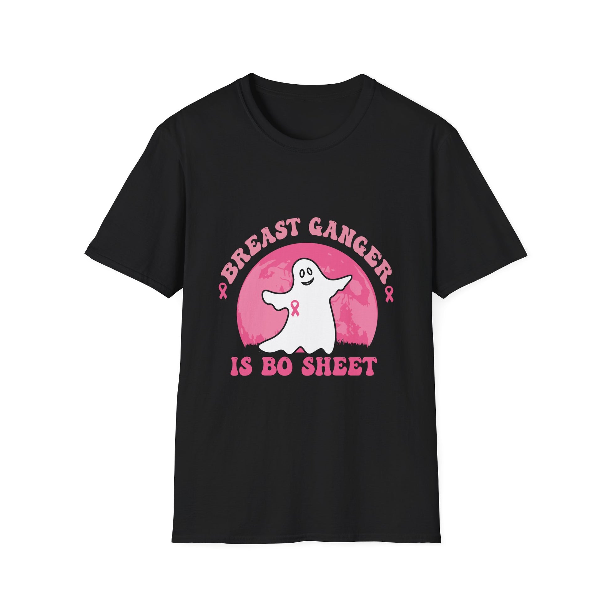 Breast Cancer Is Bo Sheet Ghost T-Shirt — Pink Ribbon Awareness Tee