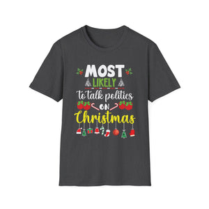 Most Likely TO SING THE CHRISTMAS SONGS Matching Christmas Unisex Softstyle T-Shirt
