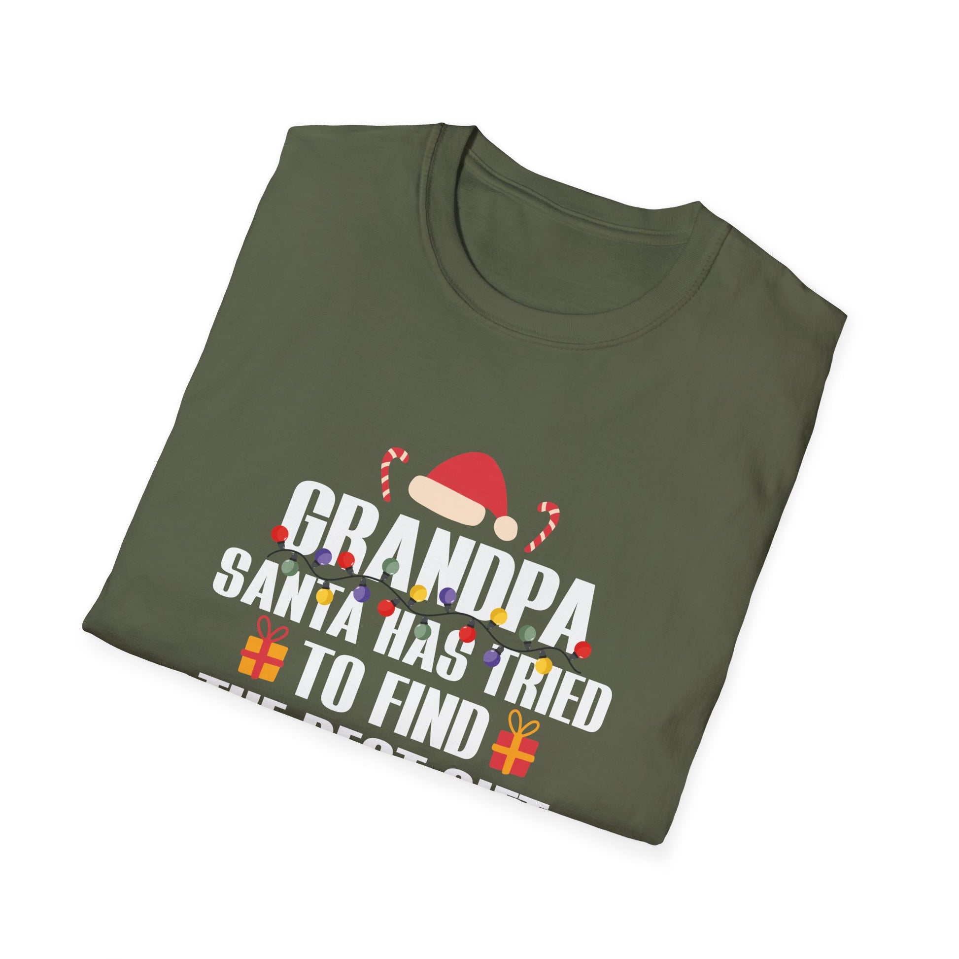 Grandpa Christmas T-Shirt – "Santa Tried to Find the Best Gift" Holiday Tee